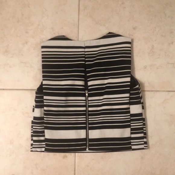 Miss Selfridge stripe Zip Crop Top - Picture 2 of 3